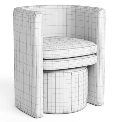 Ammillion Barrel Chair and Ottoman — View 2