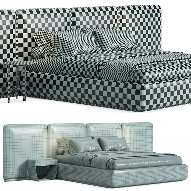 Gem Upholstered King Queen Bed 2 — Descargar