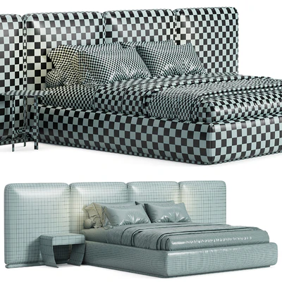 Gem Upholstered King Queen Bed 2 — Ver 2