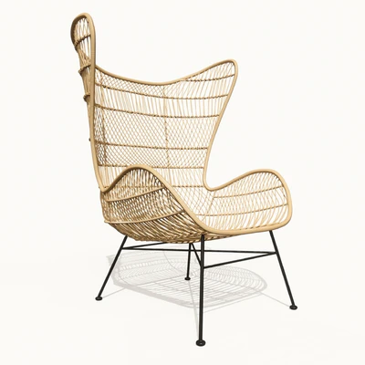 HKliving rattan egg chair natural bohemian — Ver 1