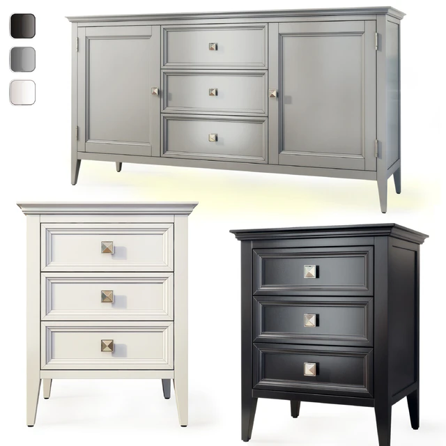 Комод и тумба прикроватная Бруклин. Sideboard, nightstand by MebelMoscow — Скачать