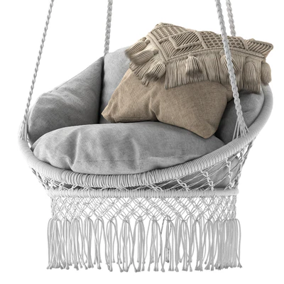Deluxe Macrame Chair with Fringe — Ver 2