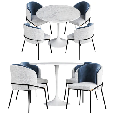 MInotti Fill noir chair with table — Вид 1