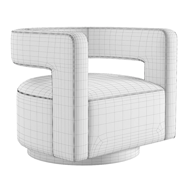 Restoration Hardware Drew Curved Swivel Chair RH — Descargar