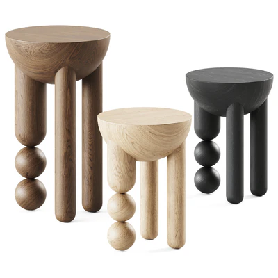 Profiterole Occasional Table / Wooden table — Ver 1