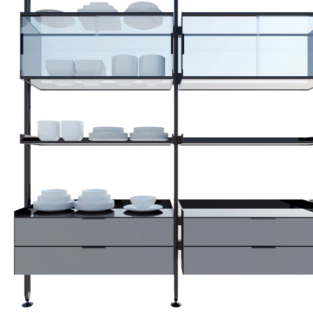 Rimadesio zenit system 01 living-rooms and walk-in closets, Kitchen, Wardrobe Display cabinets and storage, — Descargar