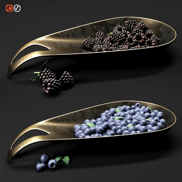 Dish with berries and fruits — Descargar