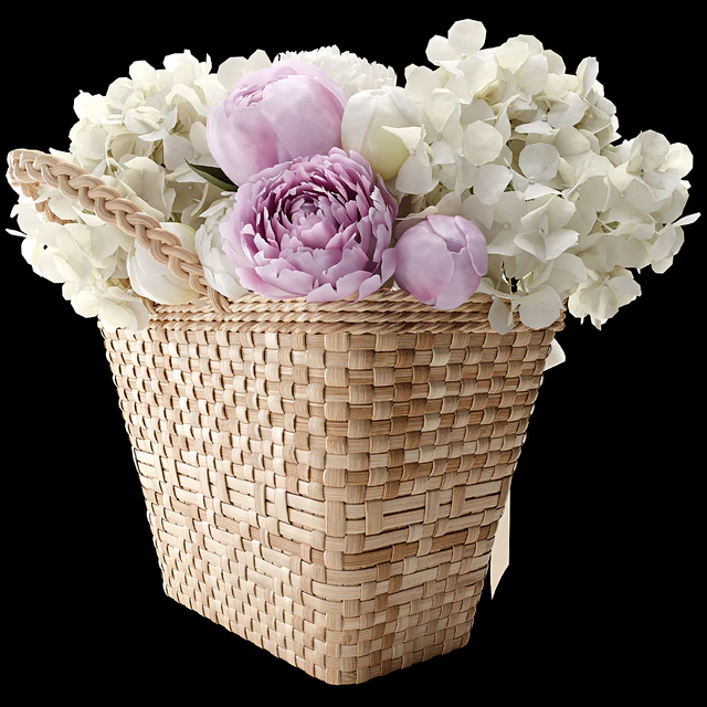 Basket with flowers — Скачать
