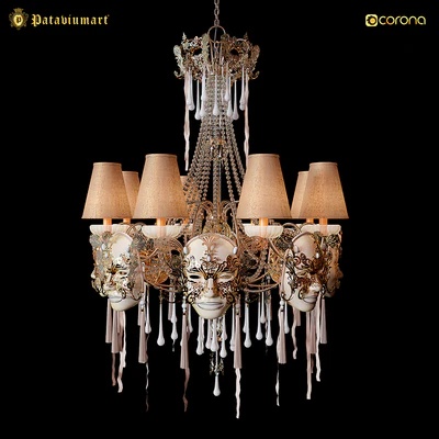CHANDELIER 8 Lights Masks of Venice — Ver 1