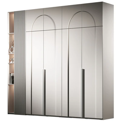 Cabinet furniture. Minimal White Modern Wardrobe set 6 — Ver 3