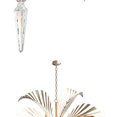 Palm Frond 5-Light Chandelier — Ver 2