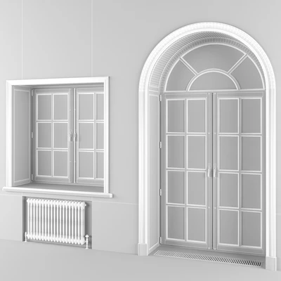 Classic eurowindows and arched door, 3 colors — View 2
