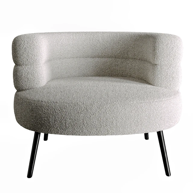 Кресло Boyle White Boucle Armchair — Скачать