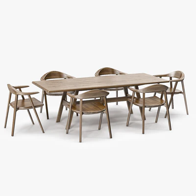 BassamFellows Mantis Side Chair & Kant Table — Ver 1