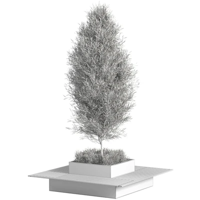 Park Bench Table with tree 01 — Ver 2