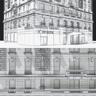 New York old building facade — Ver 2
