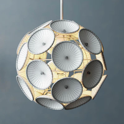 West elm - Glass Disc Round Pendant — Вид 2