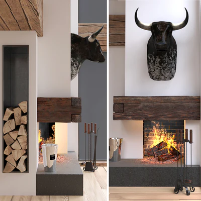 Corner fireplace — Ver 1