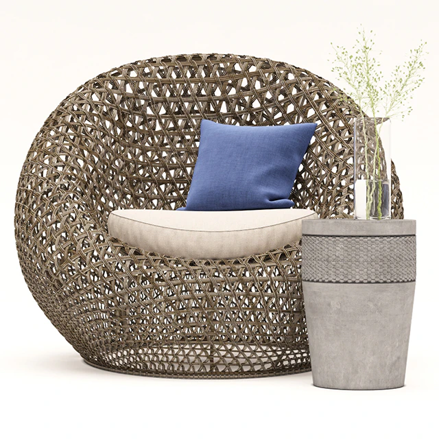 Restoration Hardware Nido Chair and Cosimo Side Table — Скачать