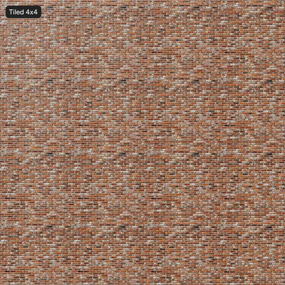 reclaimed running bond brick wall texture orange — View 2