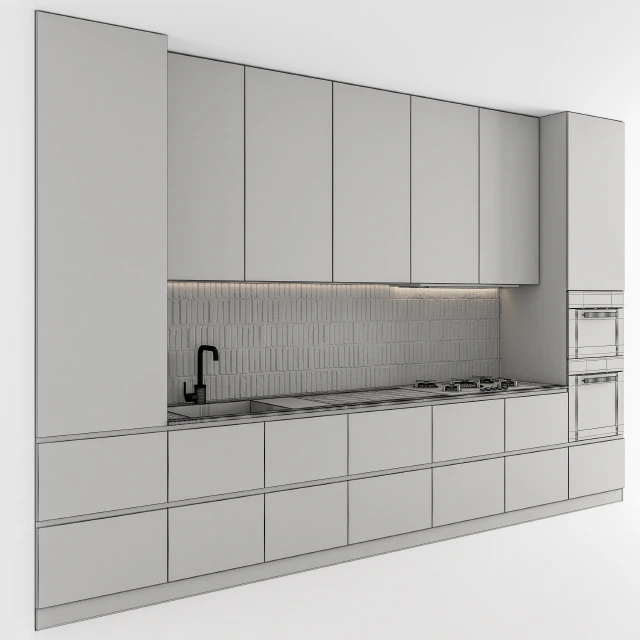 Kitchen Modern - White and Wood 55 — Скачать