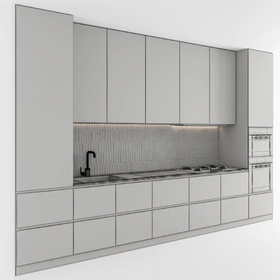 Kitchen Modern - White and Wood 55 — Вид 3