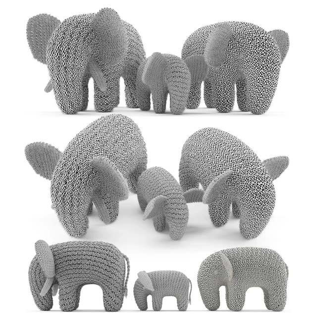 Knitted Elephants Toys — Descargar
