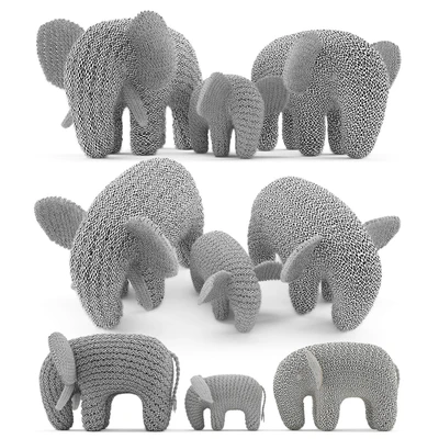 Knitted Elephants Toys — Ver 2