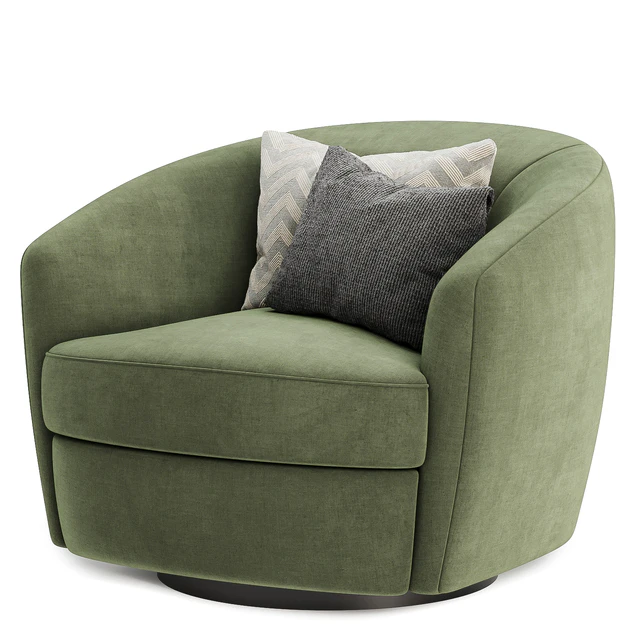 Marcy Upholstered Swivel Barrel Chair — Descargar