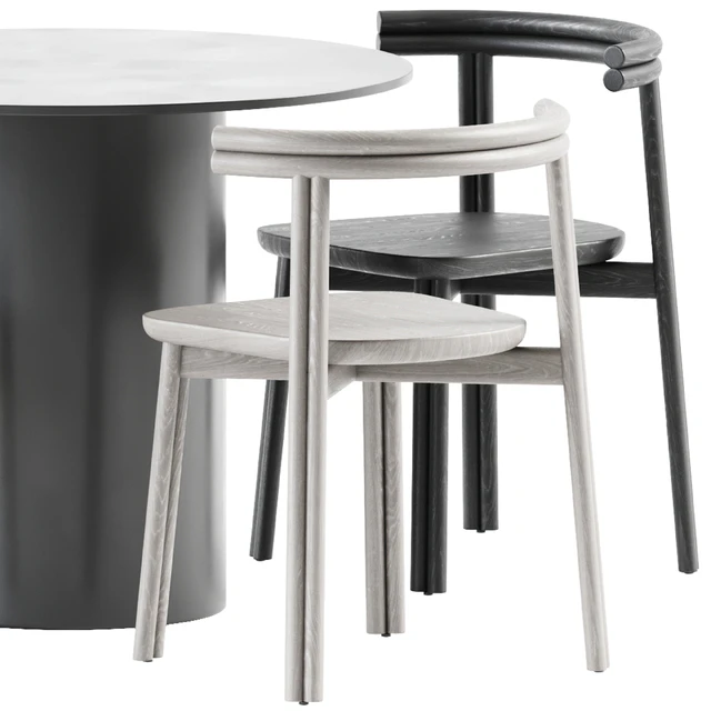 Dial Dining Table and Twill Chair by DesignByThem — Descargar