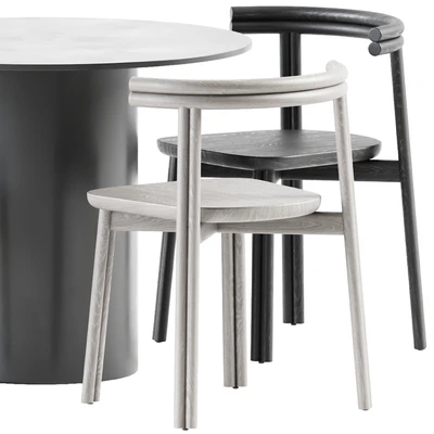 Dial Dining Table and Twill Chair by DesignByThem — Ver 3