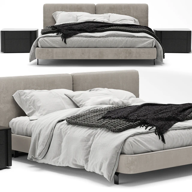 Minotti Tatlin Cover Bed — Скачать