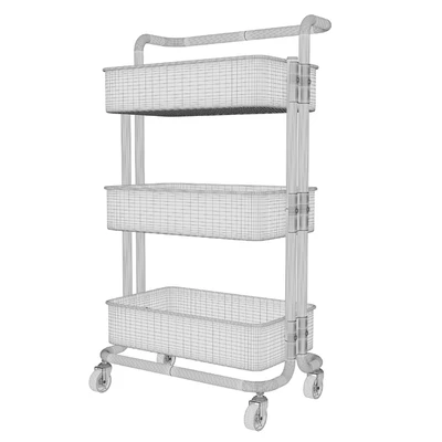 SPOWAY. Bookcase on wheels, trolley organizer for storage — Ver 3