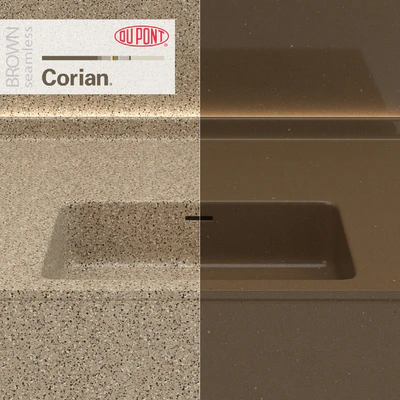 Dupont Corian Kitchen Countertops Brown 6 — Ver 2