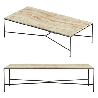 CB2 Pavilion Travertine Coffee Table Model 6511 — Ver 1