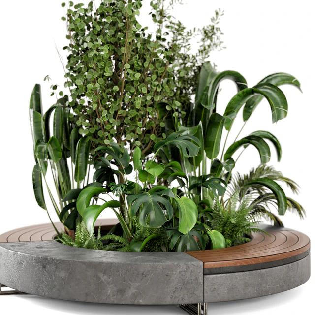 Outdoor Garden set bush and Tree - Garden Set 54 — Скачать