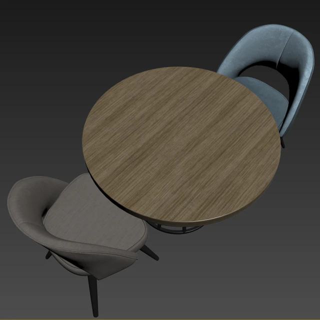 Modrest Gloria Modern Blue Chair With Round Table — Descargar