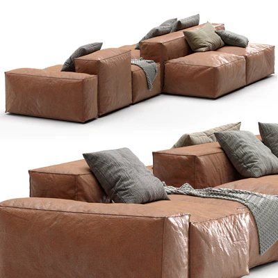 Bonaldo leather sofa PEANUT B — Ver 2