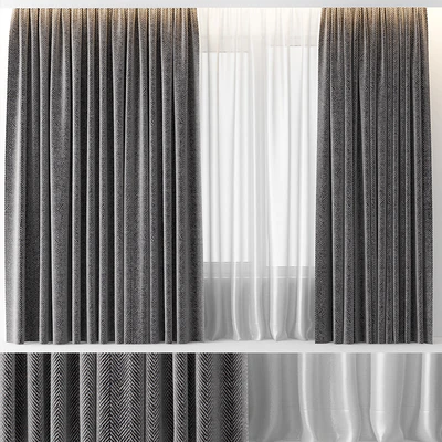 WOOL GRAY CURTAINS — Ver 1