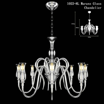 Murano Glass Chandelier 8 Lights model 1022 — Вид 1
