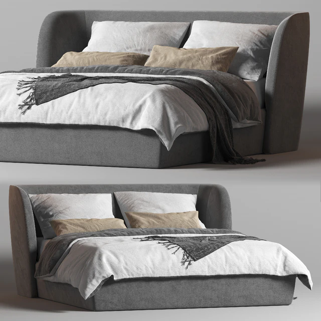 Rolf Benz 1400 Tondo Fabric Double Bed — Скачать