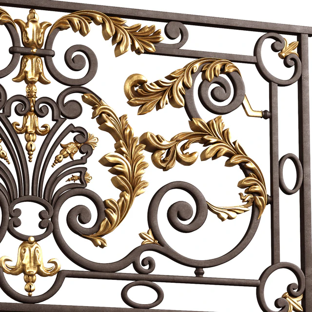 Классическое кованное ограждение.Classic Forged Fence — Скачать