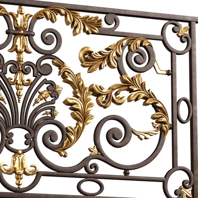 Классическое кованное ограждение.Classic Forged Fence — Вид 2