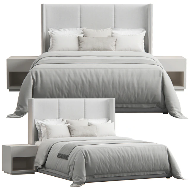 Striped Headboard Bed — Descargar