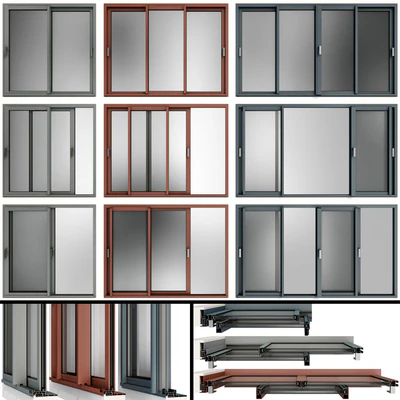 Sliding Stained Glass Aluminum Windows — Ver 1
