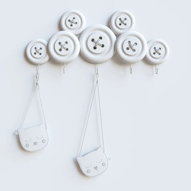 Kare Design Knobs Hook with kids bag — Скачать