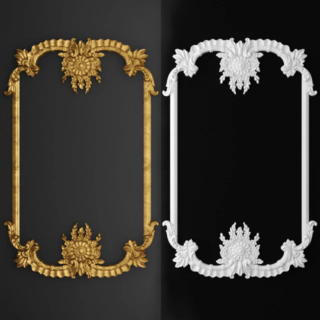 Лепнина, рамка. рамка, Лепнина, luxury, золотой декор, резьба, лепка, лепной, корона, картуш, набор, классическая — Скачать