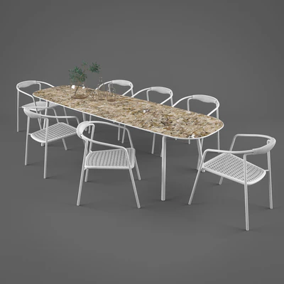 Manutti DUO chair and MINUS table — Ver 1