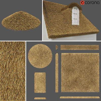 Thatched roof set / Thatched roof. Constructor. — Ver 1