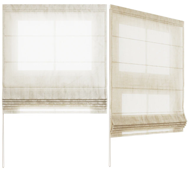 Linen Tulle Roman Shade — Скачать